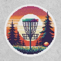 Pixel Art Disc Golf Course Patch