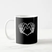 Valentines Day Gothic Heart With Skeleton Hands Va Coffee Mug