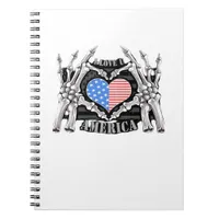 America Skeleton Hands Graphic Impression Notebook