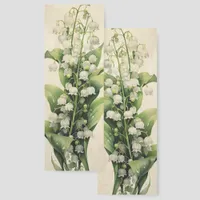 Lily of the Valley May Birth Month Flower Bookmarks