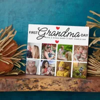 Simple First Grandma Day Photo Collage Plaque