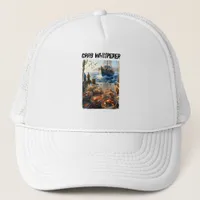 Twilight Harvest Fishermen Collecting Crabs Trucker Hat