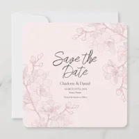 Pink Orchid Moments | Wedding Save The Date Invitation