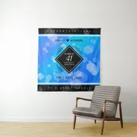 Elegant 41st Blue Topaz Wedding Anniversary Tapestry