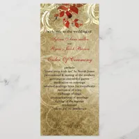 fall autumn brown leaves  wedding program