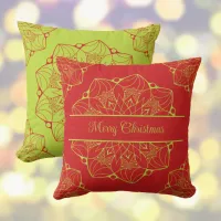 Christmas Mandala Personalized Throw Pillow