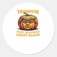 Halloween Trumpkin Make Halloween Great Again Classic Round Sticker