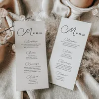 Minimalist Calligraphy Menu