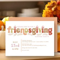 Retro Friendsgiving Dinner Party Invitation