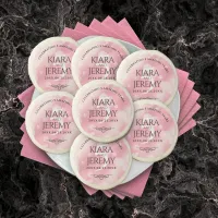 Elegant 5th Rose Quartz Wedding Anniversary Sugar Cookie