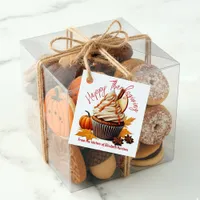 Sweet Autumn Cupcake Harvest Happy Thanksgiving Favor Tags