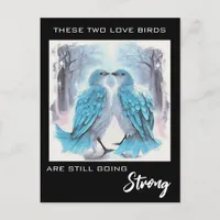 *~* Anniversary Artsy Love Birds Winter AP54  Postcard