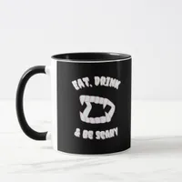 Eat Drink Be Scary Vampire Minimalist Mug