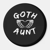 Goth Aunt Punk Skeleton Heart Hands Gothic Design Magnet
