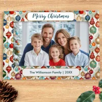 Christmas Baubles Boho Ornaments Photo Picture Magnetic Frame