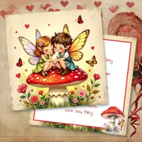 Happy Valentine's Day | Vintage Cottage Core Fairy Card