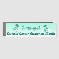 January is Cervical Health Awareness Month Car Mag Car Magnet