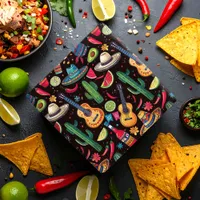 Mexican Fiesta Any Occasion Pattern Black ID1114 Wrapping Paper