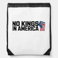 No Kings In America USA Vintage Graphic Drawstring Bag