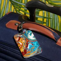 Planetary Bliss Fluid Digital Art    Luggage Tag