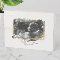 Baby Ultrasound Sonogram Picture Expecting Wooden Box Sign