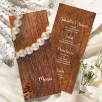 Rustic Pearls and Barn Wood Country Wedding Menu