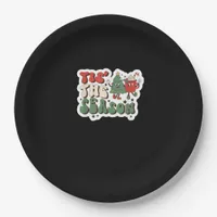 Tis Season Retro Funny Sloth Paper Plates