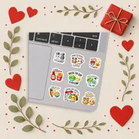 Cute Food Pairings Pastel Kawaii Set Sticker