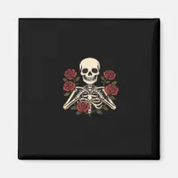 Skeleton Heart Hands With Red Roses – Romantic Got Magnet