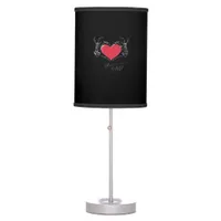 Have A Nice Day Skeleton Hands With Heart Classic  Table Lamp