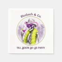 Till Death Do Us Party Skeleton Bachelorette Party Napkins