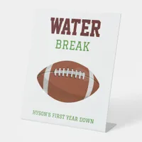 Football First Year Down 1st birthday Pedestal Sign