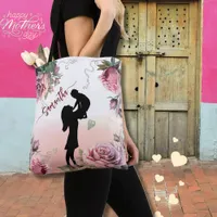 Mother's Day women holding a child Tote Bag