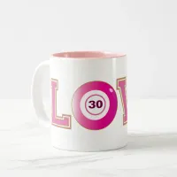 Bingo 30th Birthday Fun Two-Tone Coffee Mug