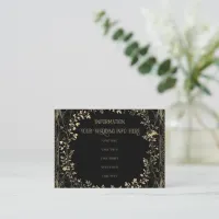 Gold & Black Floral Design Enclosure Card