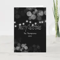 Winter String Light Christmas Greeting Holiday Card