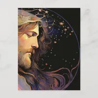 Jesus Stained Glass Postcard