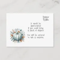 Baby diaper raffle enclosure card