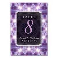 Lavender Purple Magic Wedding Table Number Card