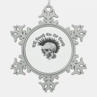 Party Till Death Do Us Party Halloween Snowflake Pewter Christmas Ornament