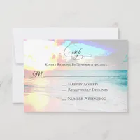 *~* Nautical Exotic Ocean Beach Wedding RSVP