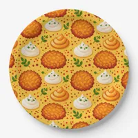 Crispy Yellow Illustrated Potato Latke Paper Plates