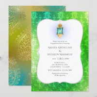 Gold Foil Arabian Bollywood Engagement Party Invitation