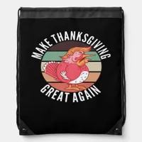 Make Thanksgiving Great Again Trumpkin – Political Drawstring Bag