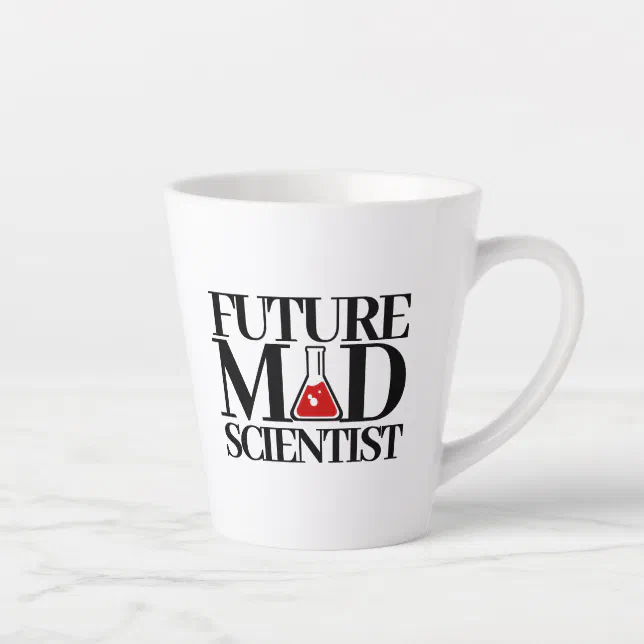 Funny Future Mad Scientist with Chemistry Beaker Latte Mug