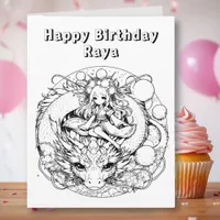 Large Jumbo-Sized Personalized Girl's Birthday Card