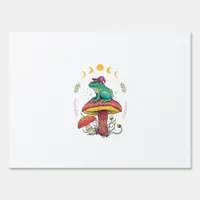 Cottagecore Aesthetic Goblincore Frog Wizard On Mu Sign