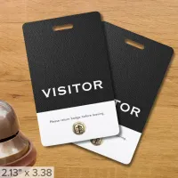 Corporate Logo Black Visitor Badge