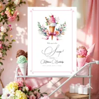 Welcome to the Scoop Ice Cream Bridal Shower Poster