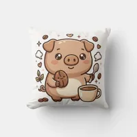 Kawaii Coffee Pig Pillow